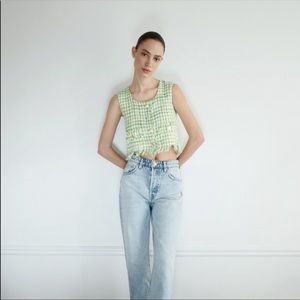 Zara green tweed set